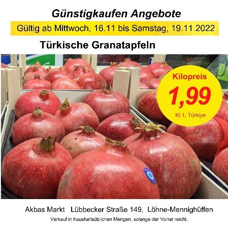 Türkische Granatapfeln 
